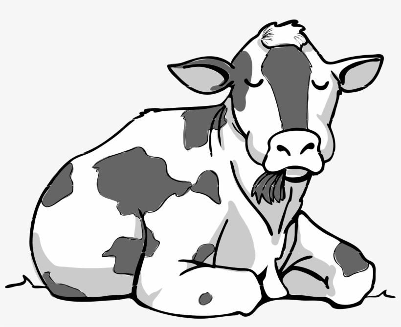 File Cow Bw Svg Wikimedia Commons Open - Woman Cannot Survive On Wine Alone She Also Needs A, transparent png download