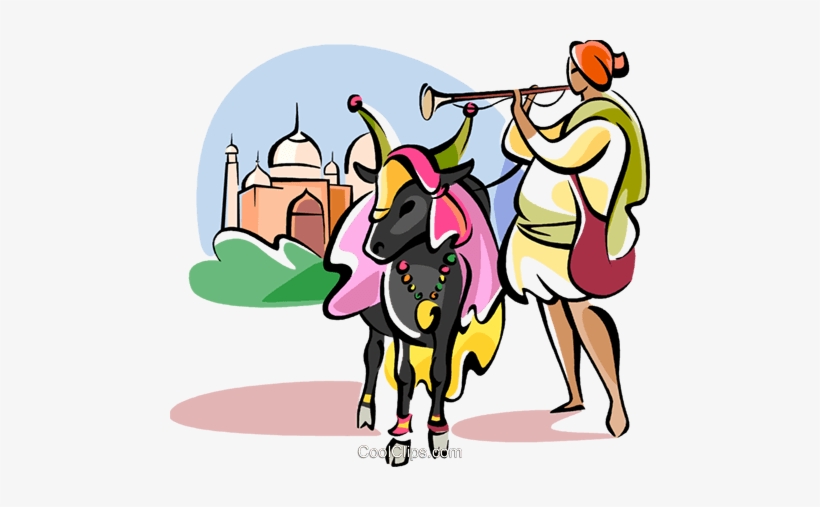 Sacred Cow In Front Of Taj Mahal - Sacred Cow, transparent png download