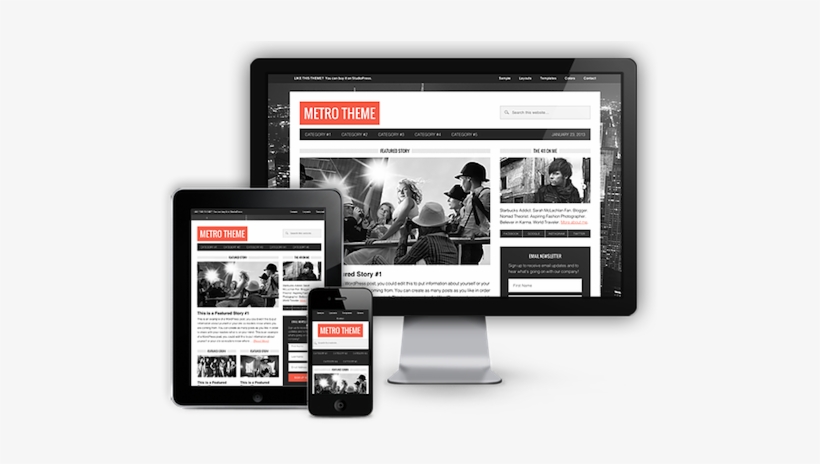 Three Ways A Mobile Responsive Website Beats Using - Wordpress Theme Responsive Mobile, transparent png download