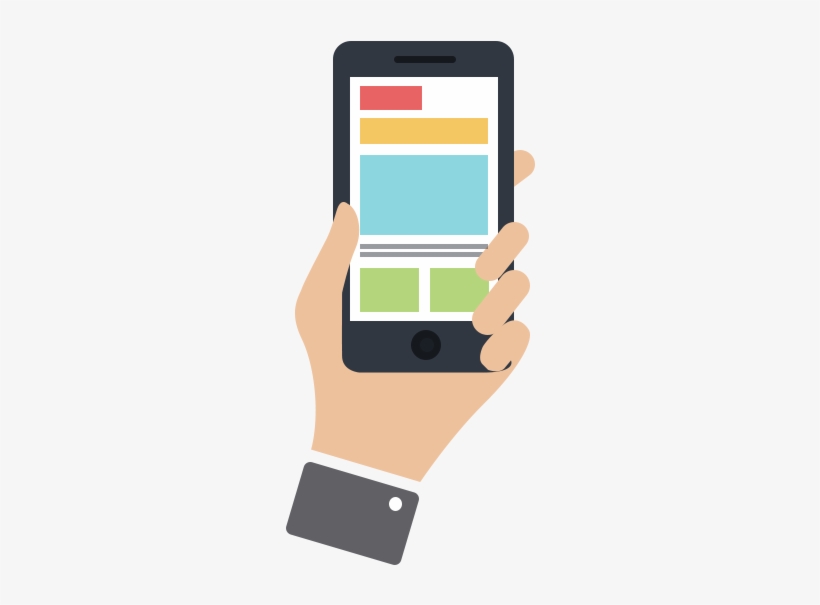 Banner Library Stock Mobile Designing Services Company - Mobile In Hand Clipart Png, transparent png download