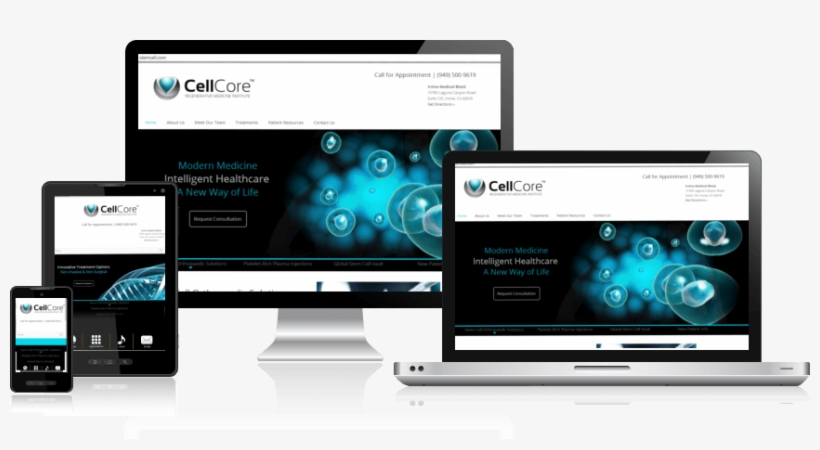 Mobile Website Design Png - Medical Website Design Responsive, transparent png download