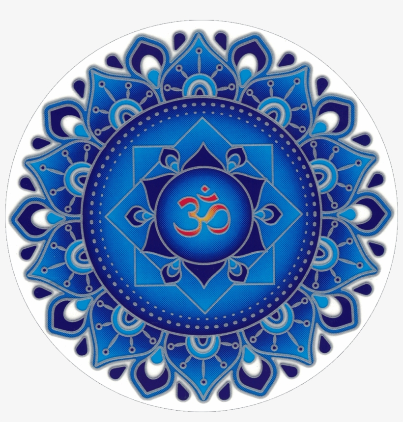 Blue Om Mandala - Circle, transparent png download