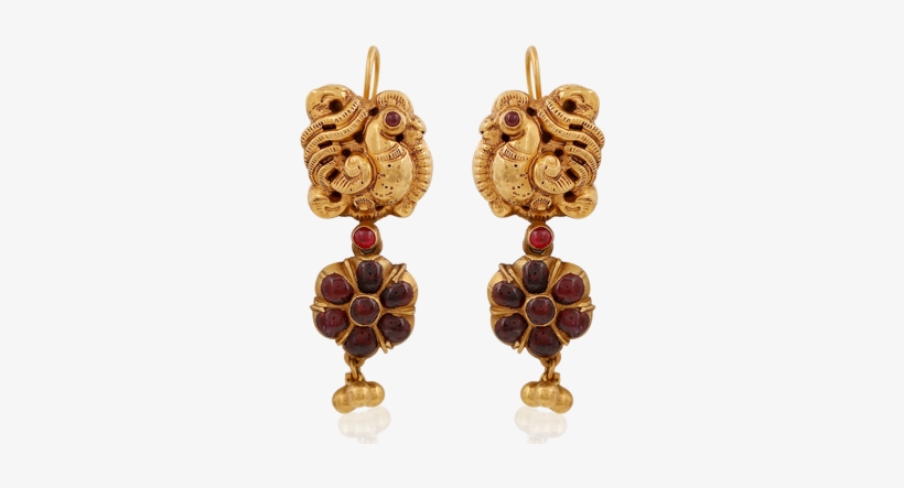 Enchanting Peacock Ruby Earrings - Earring, transparent png download