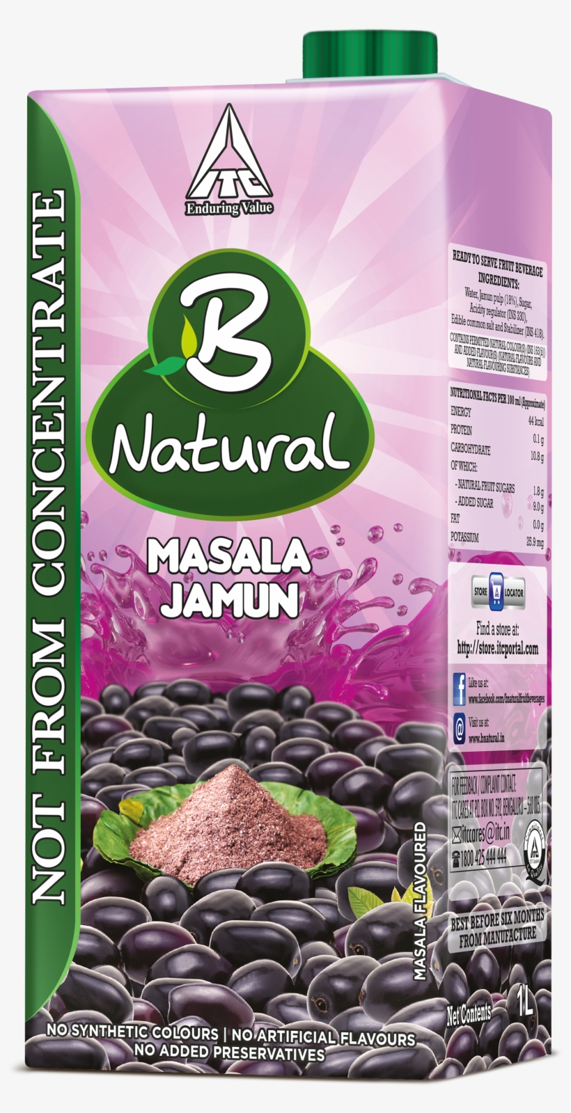 B Natural Masala Jamun Juice, transparent png download