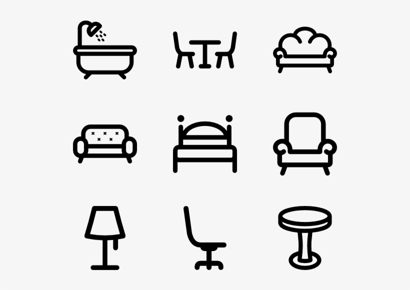 Furnitures - Chair Icons, transparent png download
