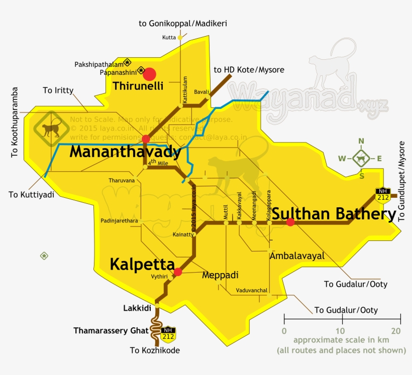 Thirunelli In Wayanad Map - Thirunelly, transparent png download