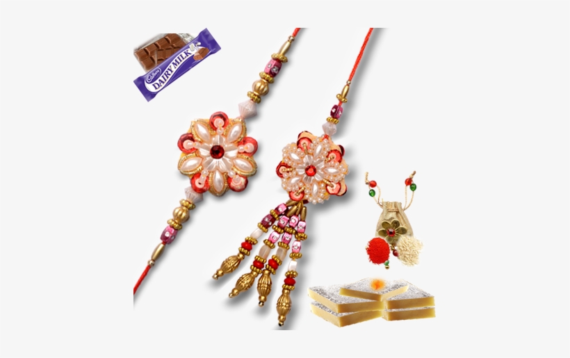 Set Of Designer Rakhi And Lumba For Bhaiya Bhabhi - Cadbury Cadbury Fairtrade Dairy Milk 45g, transparent png download