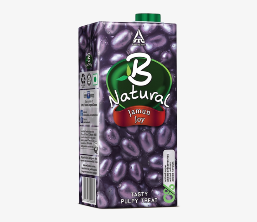 B Natural Juice Jamun Joy 1 Litre > 144 Rs > - B Natural Juice Jamun Joy, transparent png download