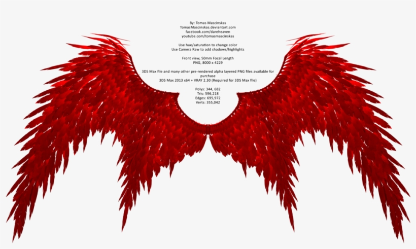 Demonic Wings Clipart Png - Red Devil Wings Png, transparent png download