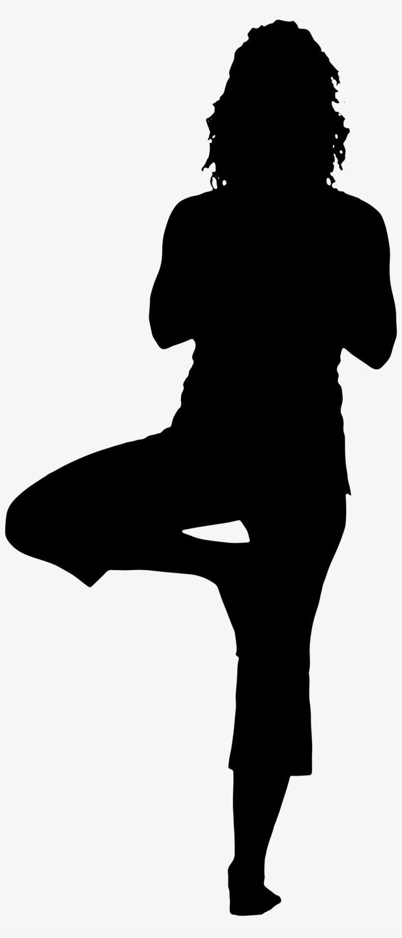 Free Clipart Silhouette At - Woman Silhouette Yoga, transparent png download