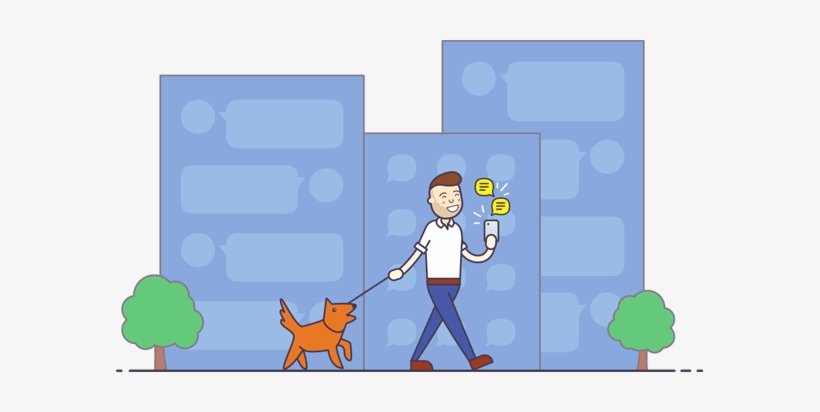 Talk To Customers Using Live Chat Messengers - Cartoon, transparent png download