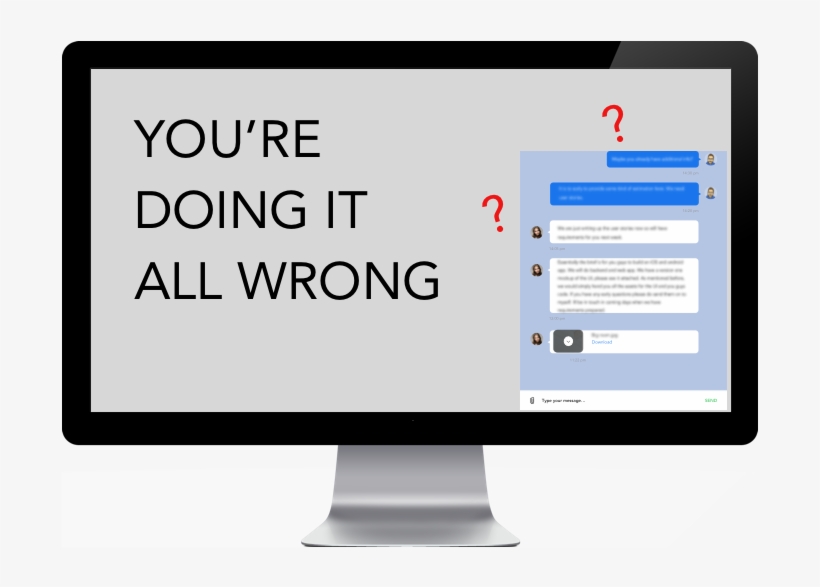 Live Chat You're Doing It Wrong - Computer Monitor, transparent png download