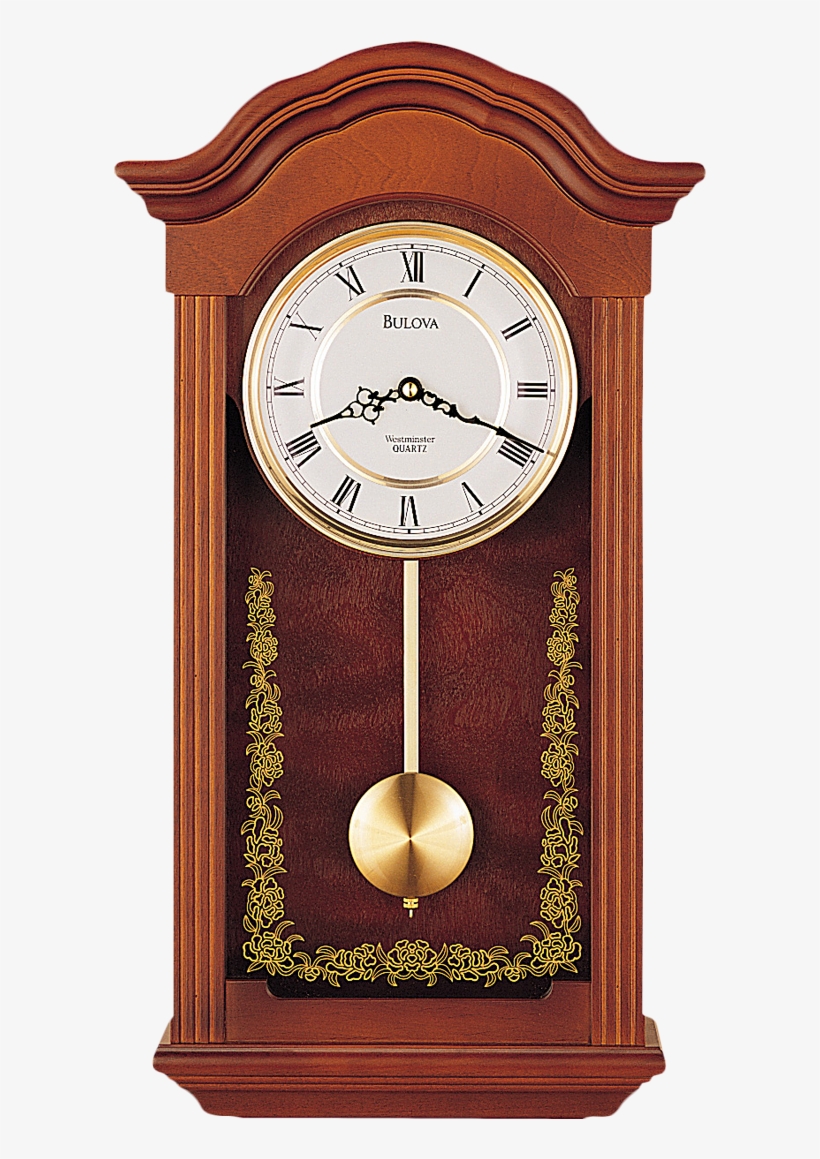Bulova C4443 Baronet Wall Clock Mahogany, transparent png download