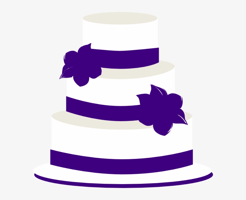 Purple Wedding Clipart - Cake, transparent png download