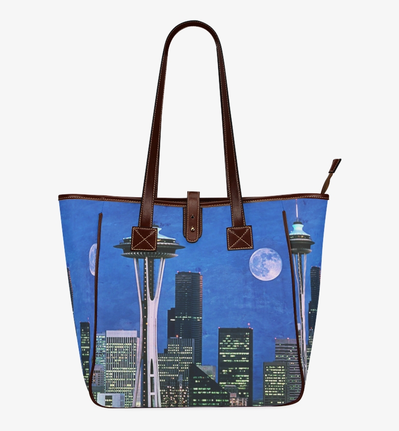Seattle Space Needle Watercolor Classic Tote Bag - China Space Needle, transparent png download
