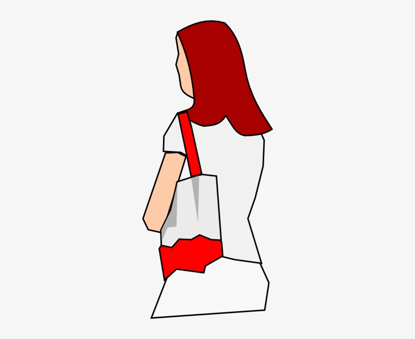 Woman With Purse Art, transparent png download