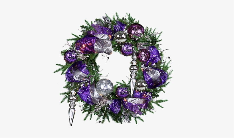 Purple Twinkle Collection - Corona De Navidad Morada, transparent png download