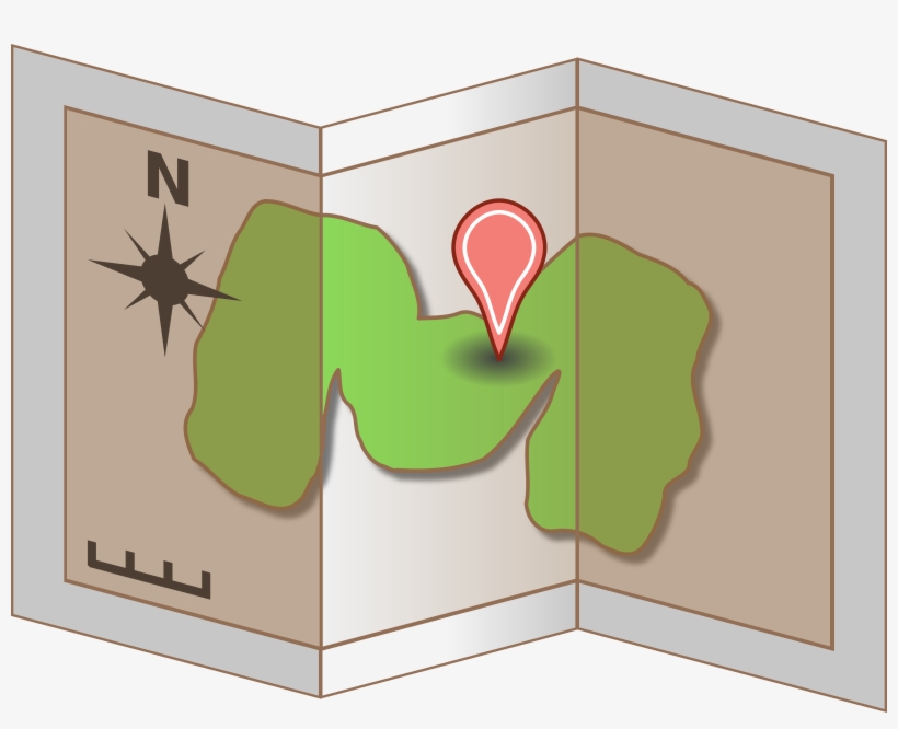 Big Image - Cartoon Map Icon Png, transparent png download