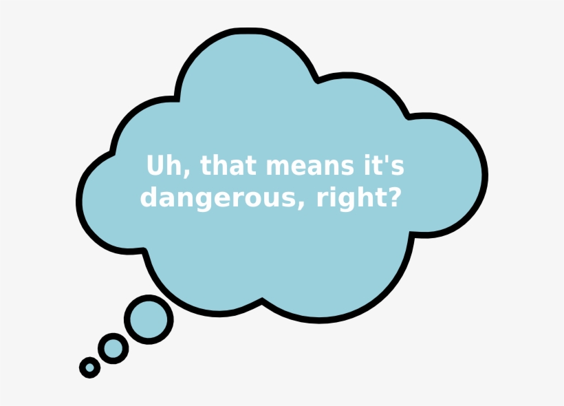 Original Png Clip Art File Thought Bubble With Dangerous, transparent png download