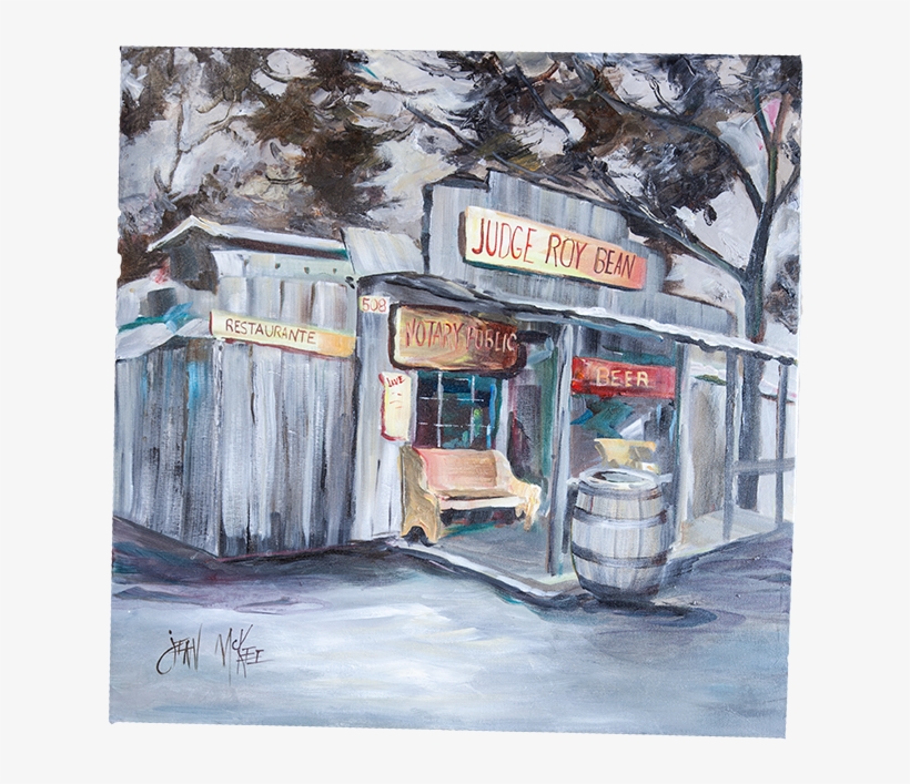 A Painting Of Judge Roy Bean A Former Popular Restaurant - Painting, transparent png download