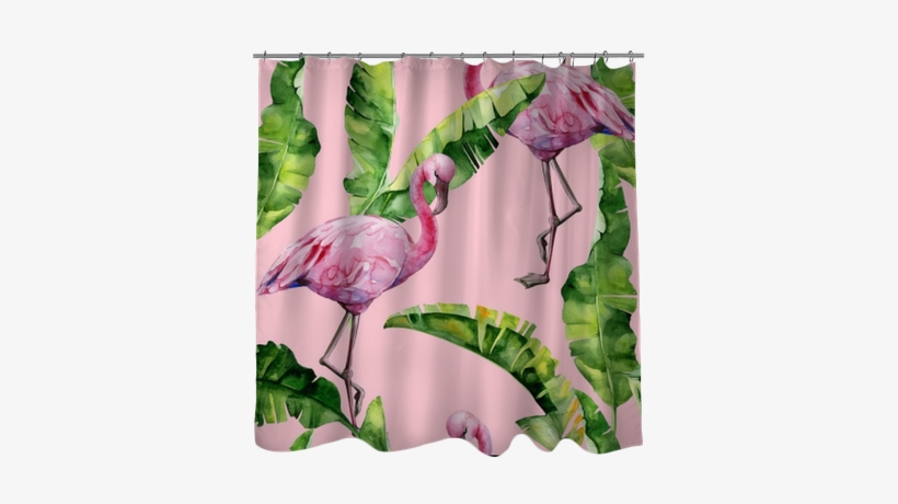 Banana Palm Leaves Seamless Watercolor Illustration - Dense Jungle Round Mouse Pad Customized Non Slip Rubber, transparent png download