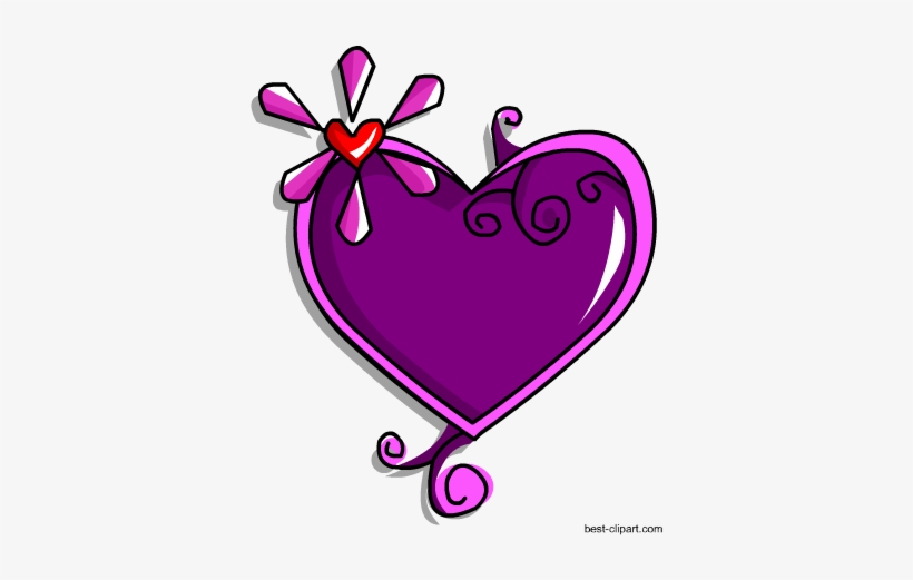 Purple Heart, Free Clip Art Image - Clip Art, transparent png download