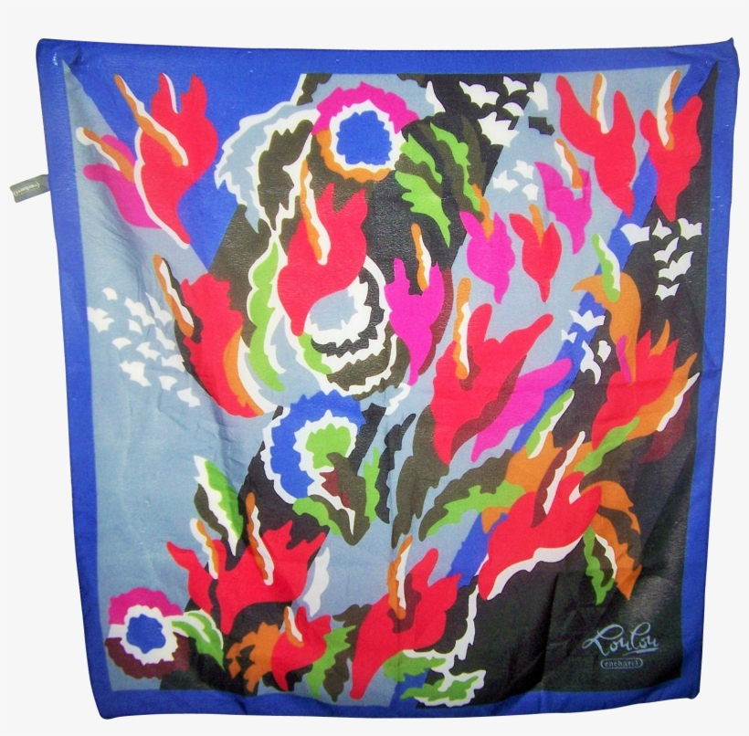 Paris, 1987 Vintage Lou Lou Cacharel Scarf Abstract - Lou Lou Cacharel Scarf, transparent png download
