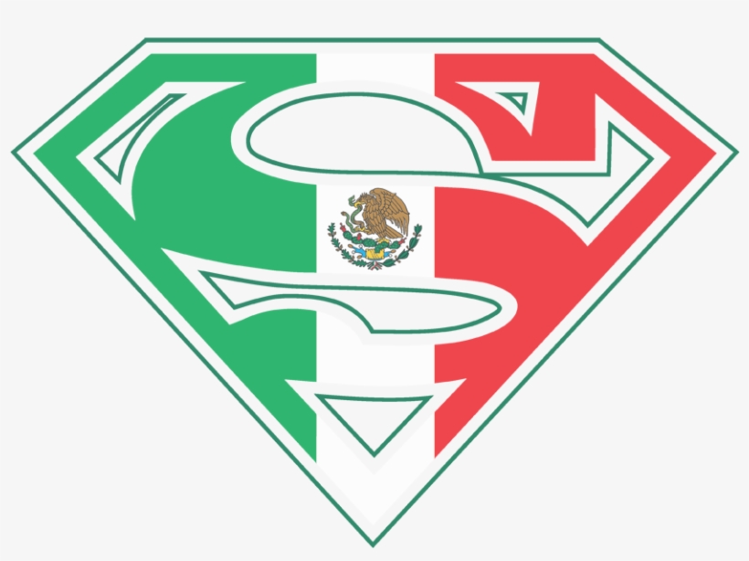 Superman Mexican Flag Shield Men's Ringer T-shirt - Superman, transparent png download