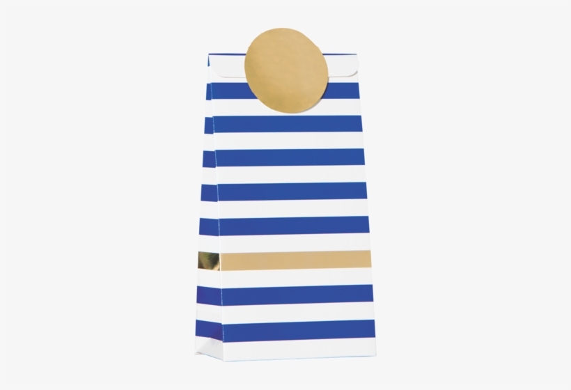 Blue & Gold Favor Bag - Circle, transparent png download