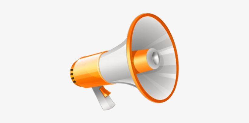Yellow And White Megaphone Clipart - Megaphone Transparent, transparent png download