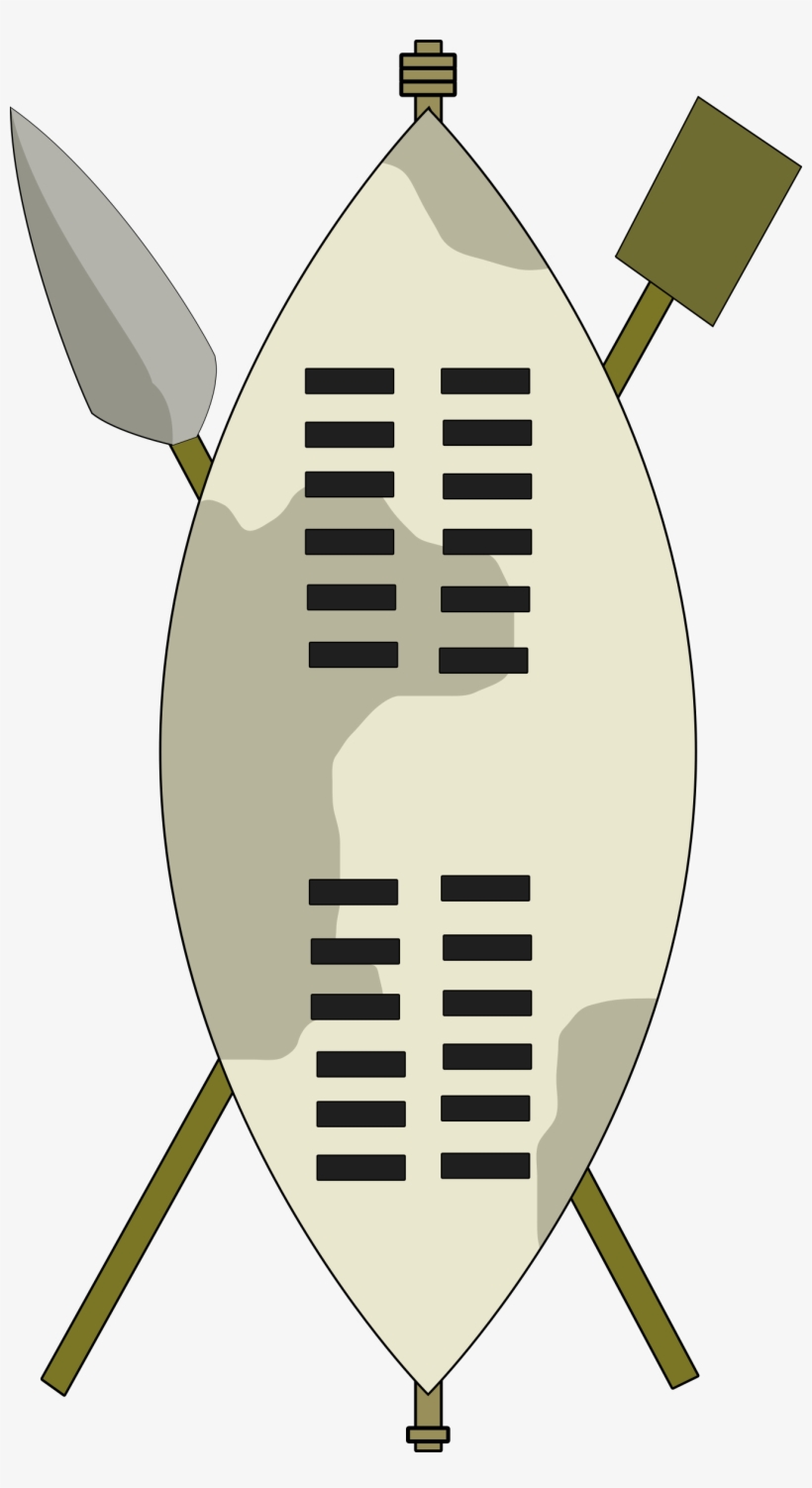 Africa Clipart Zulu - Spear And Shield Png, transparent png download