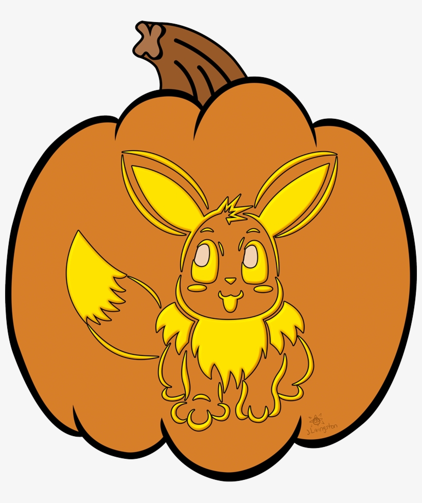 Eevee Jack O Lantern By Memimouse On Deviantart Graphic - Eevee Jack O Lantern, transparent png download