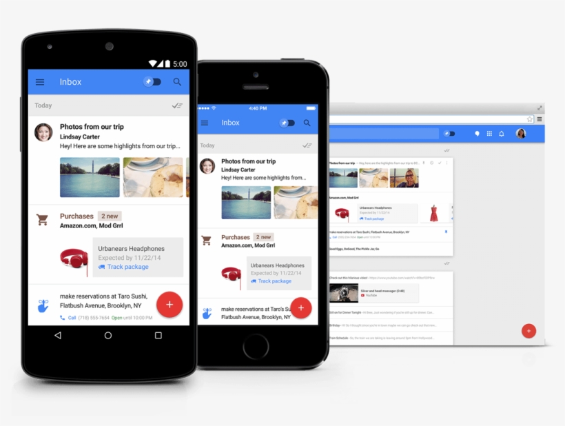 Inbox By Gmail Smart Reply - Gmail E Mail Template Inbox, transparent png download