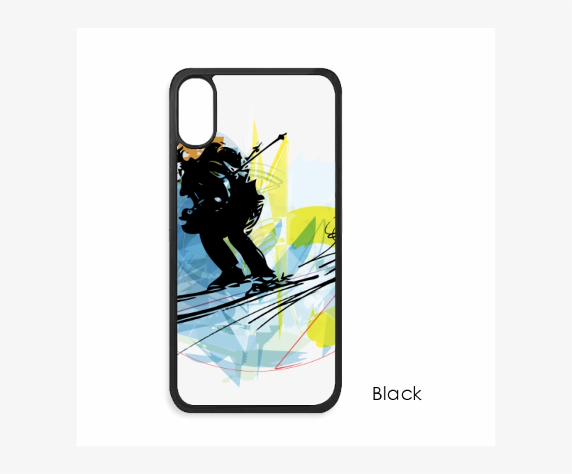 Sport Athletes Skiing Sports Watercolor Sketch For - Mobile Phone Case, transparent png download