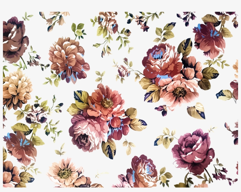 This Free Icons Png Design Of Vintage Floral Texture, transparent png download