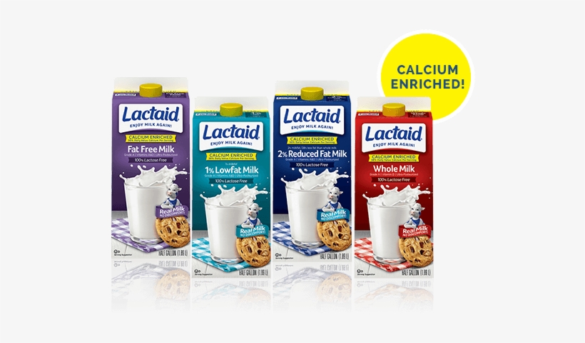 Lactaid® Calcium Enriched Milk - Lowfat Lactaid, transparent png download