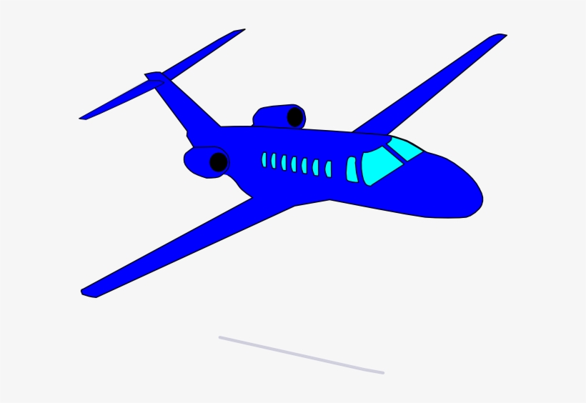 Blue Plane Svg Clip Arts 600 X 484 Px, transparent png download