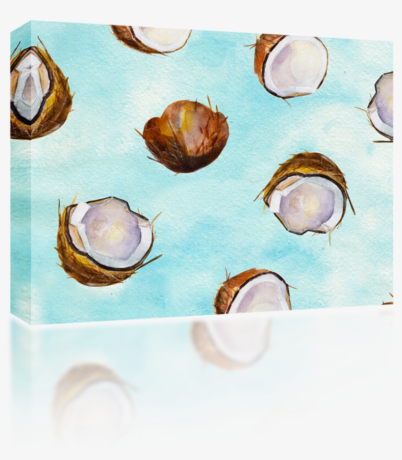 Cracked Coconuts - Watercolor Painting, transparent png download