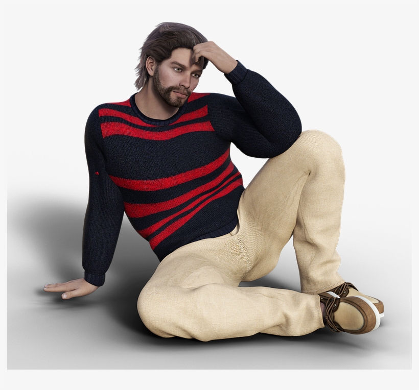 Man, Leisure, Sitting, Thoughtful, Clothing, Style - Fatigue, transparent png download