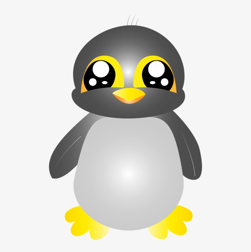 Cute,penguin,animal,free Vector Graphics - Hình Chim Cánh Cụt Dễ Thương, transparent png download