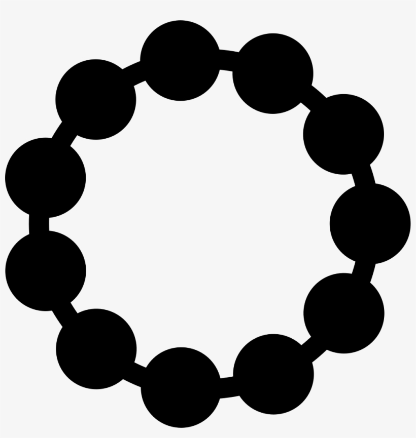 Necklace Of Black Pearls Of Short Circular Shape Comments - Icono De Pulsera Png, transparent png download