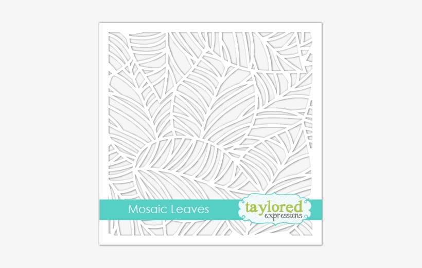 Mosaic Leaves Stencil - Taylored Expressions, transparent png download