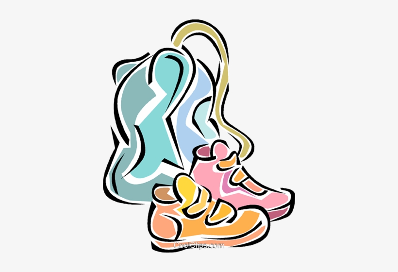 Running Shoes, School Bag Royalty Free Vector Clip, transparent png download