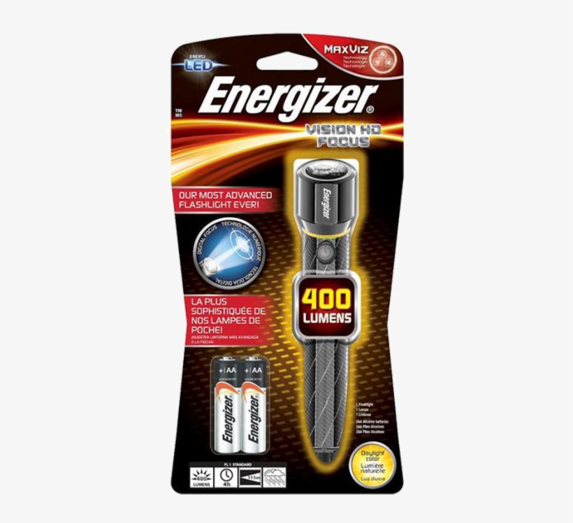Vision Hd 2aa Performance Metal Light With Digital - Energizer Flashlight 1300 Lumens, transparent png download