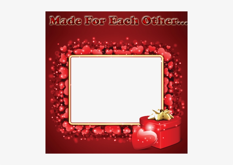 Beautiful Love Frame With Red Hearts And Your Photo - Love Frame, transparent png download