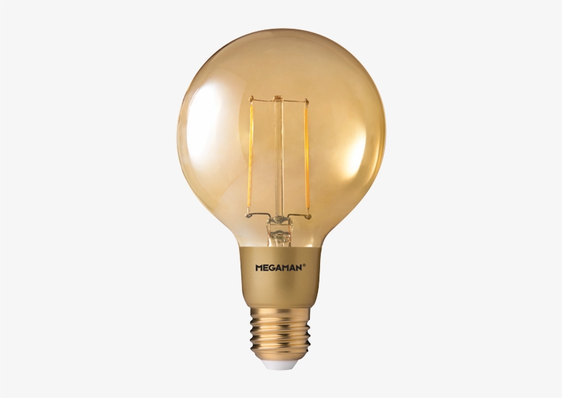Megaman Lg6403dgd E27 Gold Filament 3w (dim) - Edison Bulb Png, transparent png download