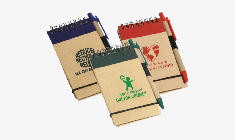 Think Green Recycled Notepad & Pen, transparent png download