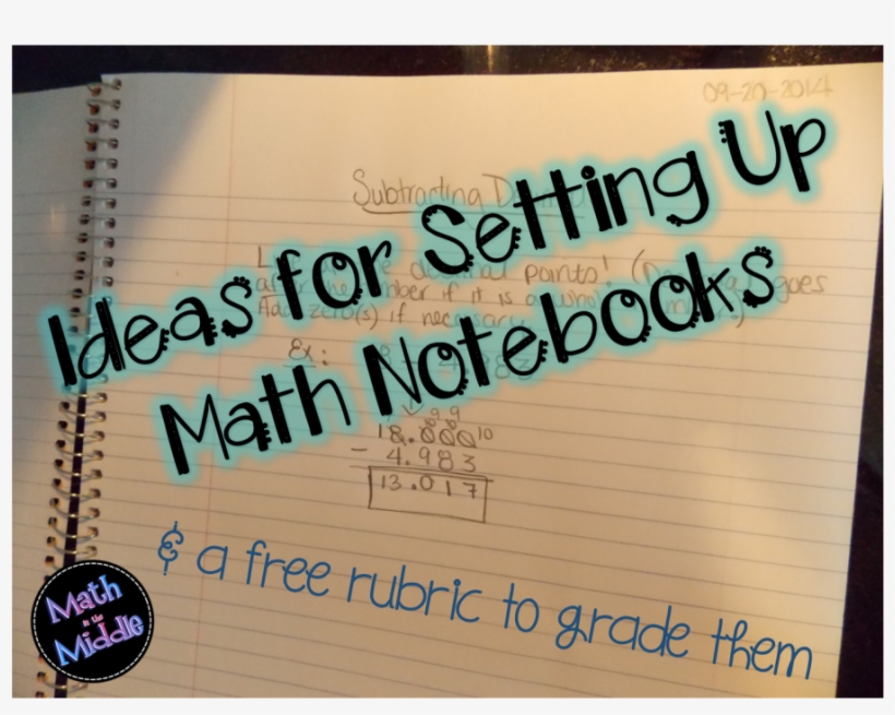 Ideas For Setting Up Math Notebooks - Notebook, transparent png download