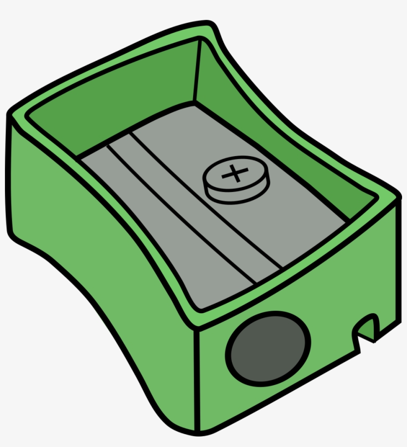 Green Pencil Sharpener - Pencil Sharpener Clipart, transparent png download