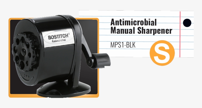 Bostitch Metal Antimicrobial Manual Pencil Sharpener,, transparent png download
